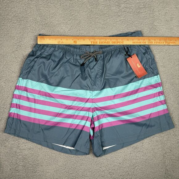 Southern Marsh Swim Trunks Mens 2XL Slate Harbor Barcelona Lines Mesh Lined NWT - Picture 10 of 13
